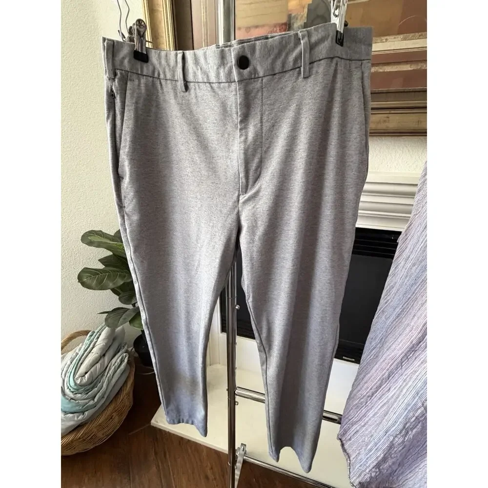 Banana Republic Chino Pants Mens 35x30 Gray Slim Fit Stretch Casual Workwear